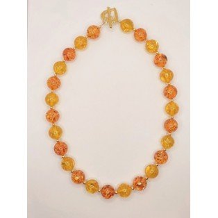 2 Tone Amber Necklace - 20 Inches Long
